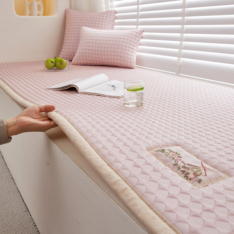Summer bay window mat, mat mat, ice silk thickened non-slip window sill mat, summer new tatami balcony mat, customized windmill powder, customized other sizes (please contact customer service)