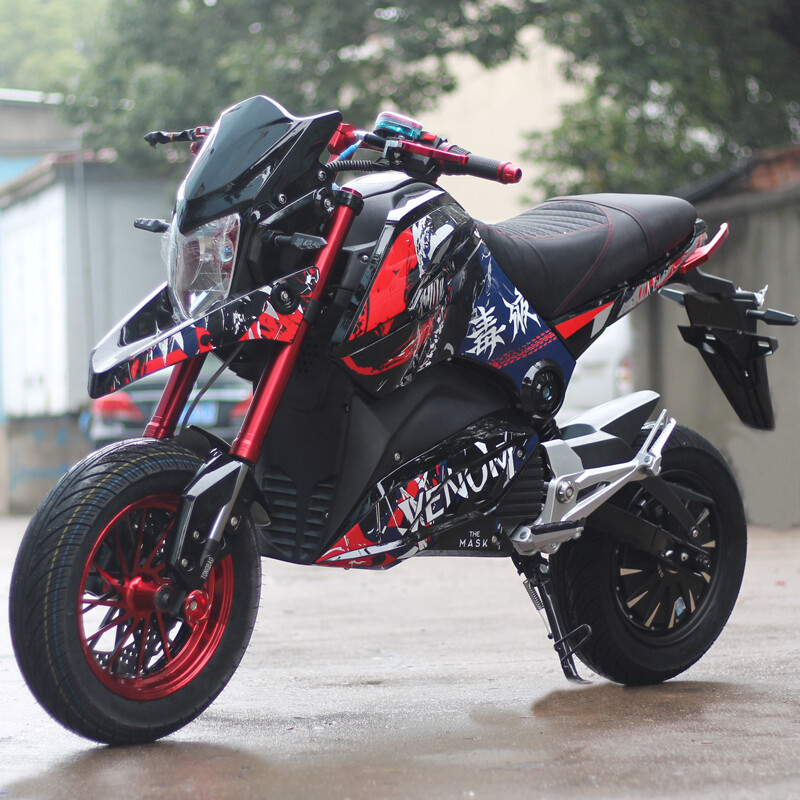 Langchuang electric car sports car electric motorcycle battery car M5 electric motorcycle electric side race electric motorcycle street car M3 monkey big doll black (No. 39 decal) 1500W motor speed 70 yards empty car no battery