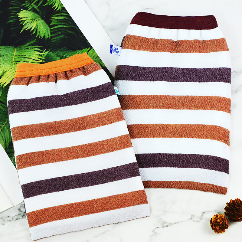 Jieshen Jieshen strong mud rub bath towel double-sided medium gauze bath towel bath rub bath glove bath towel (single pack) light coffee sleeve single pack