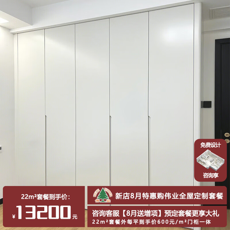 Extraordinary wood work inside and out, Weiye's top five functional boards are customized, wardrobes, bedrooms and cloakrooms are customized for the whole house, minimalist style swing door wardrobes, Weiye's top five boards are customized packages
