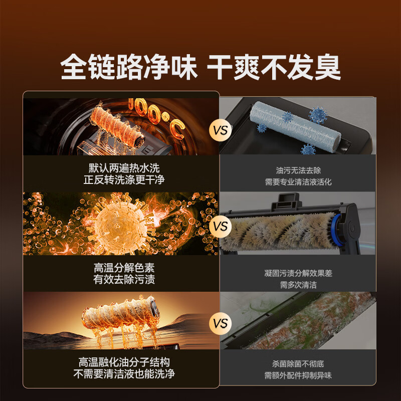 Jingdong Tokyo-made floor washing machine 160 steam 80 hot water washing ironing, suction and mopping 100 self-cleaning two-way power-assisted steam mop household sweeper and mop