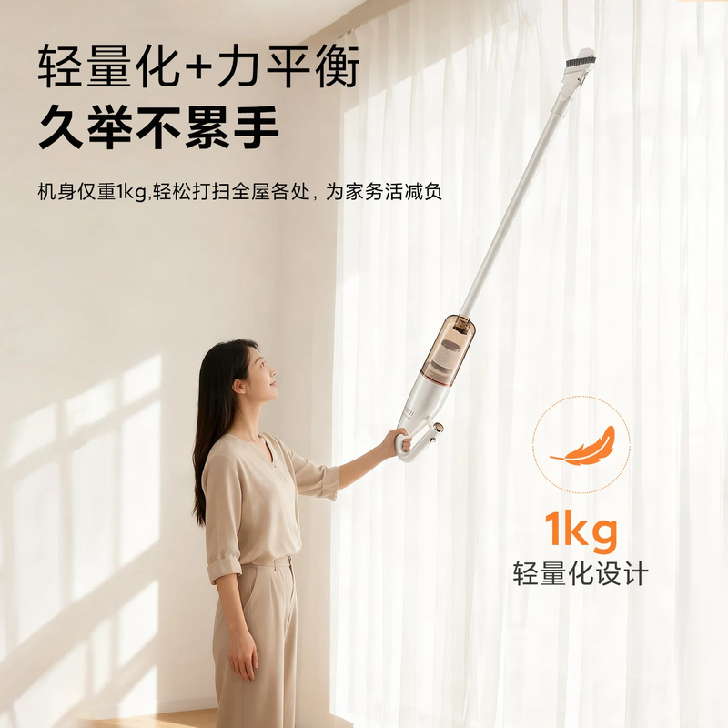AUX vacuum cleaner household ultra-powerful suction pet hair suction small handheld wet and dry suction and mopping two-in-one carpet-type low-noise dust collector AXC-327A standard model