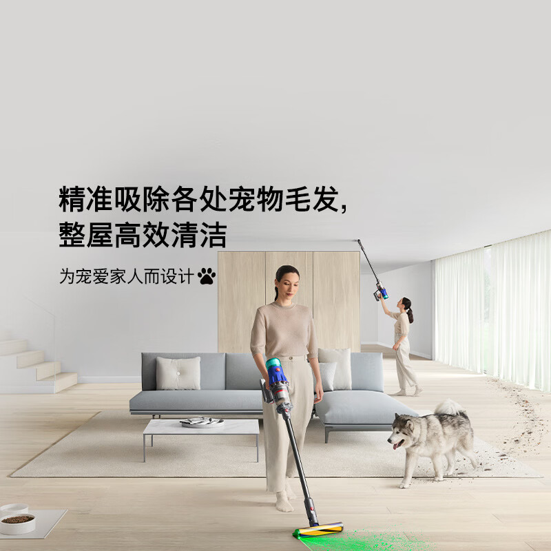 Dyson (DYSON) V12 Detect Slim Fluffy Cordless Vacuum Cleaner (Blue) Handheld Wireless Mite Remover Pets Family Suitable