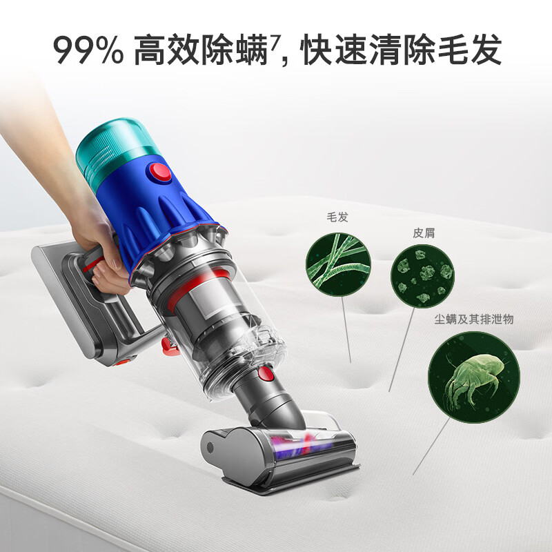 Dyson (DYSON) V12 Detect Slim Fluffy Cordless Vacuum Cleaner (Blue) Handheld Wireless Mite Remover Pets Family Suitable