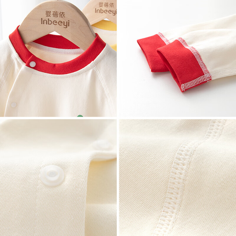 Yingbeiyi baby jumpsuit, spring and autumn pajamas for men and women, baby clothes, rompers, home clothes, everything goes well 90cm