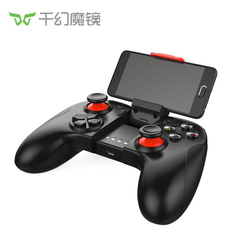 Qianhuan Magic Mirror VR 9th generation VR glasses 3D smart virtual reality ar glasses home theater game Blu-ray lens + VR resources + remote control + VR game handle Suitable for 4.7-6.7-inch mobile phone screens