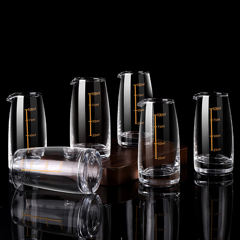 Baijie white wine cup wine divider, wine pourer, household scale wine jug, small wine cup 100ml white wine jug 6 pieces set