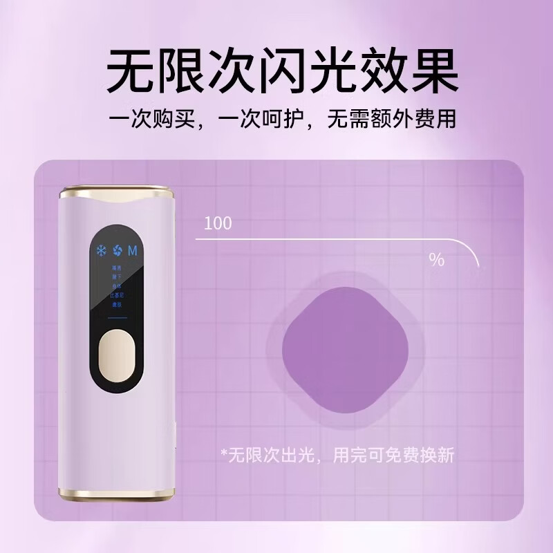 CKULH World Champion Recommends German Hair Removal Device Freezing Point Home Laser Full Body Hair Removal Does Not Hurt the Skin Sapphire Hair Removal Device Private Part Shaving Legs Armpit Lip Hair Painless Ice Brilliant Purple Freezing Point Pro - Powerful Hair Removal + Freezing Point Painless High-end Flagship Freezing Point Painless Hair Removal丨5 Modes