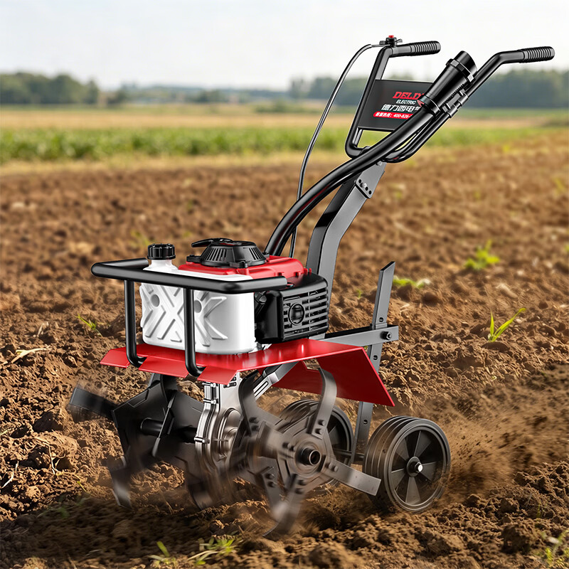 DELIXI ELECTRIC four-stroke drawstring starter agricultural cultivator household vegetable garden scarifier gasoline uplift rotary cultivator