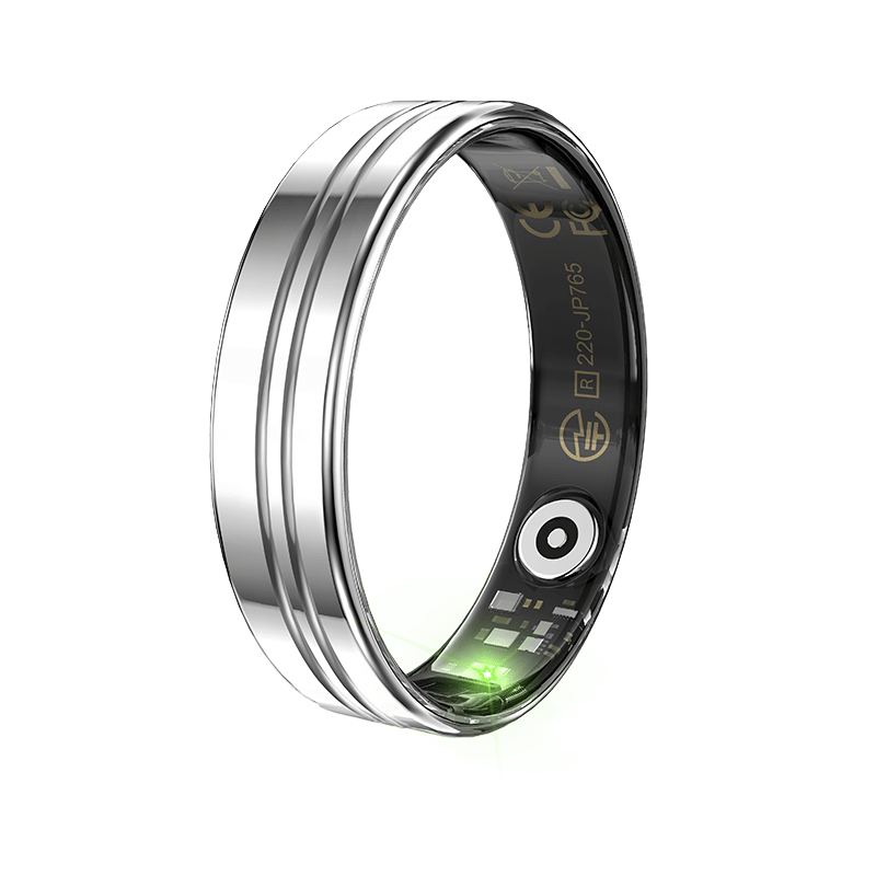 KPEPkpep health smart ring blood oxygen heart rate body temperature blood pressure male and female couple sports sleep monitoring remote control photo multi-functional health R16 Starlight Silver No. 11 inner diameter 20.6mm