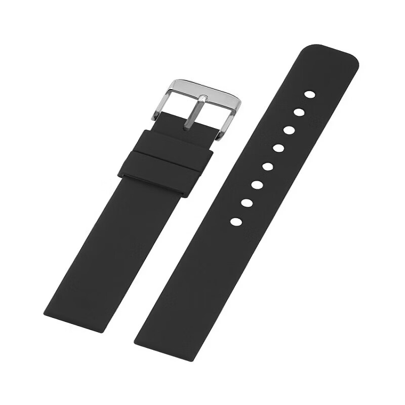 Universal silicone rubber watch strap black suitable for Casio Citizen Armani ck Tissot dw men's and women's wristband (C24) orange strap 18mm