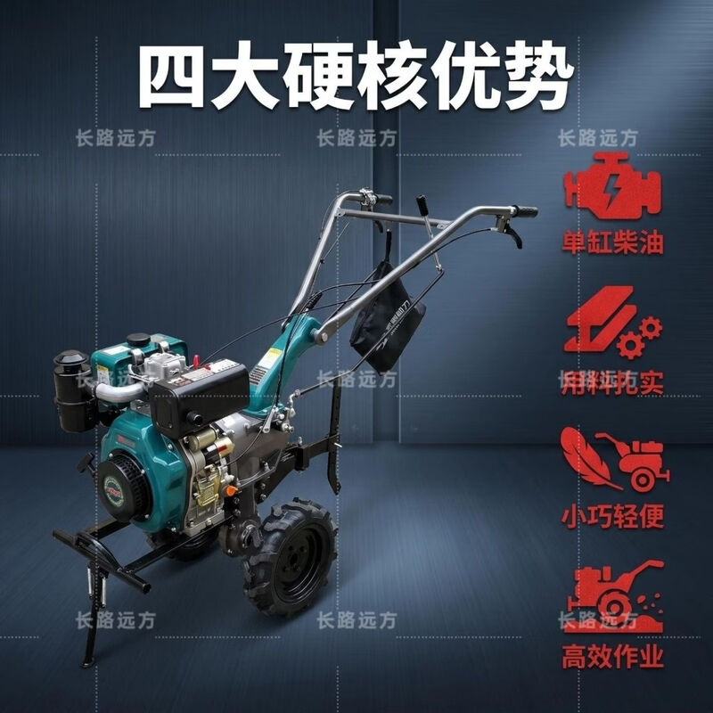 Yuchai new power 2026 hot model Yuchai micro tillage machine multi-functional tillage machine diesel engine small rotary tiller farming machine 178 Yuchai power + dry land knife + engine oil