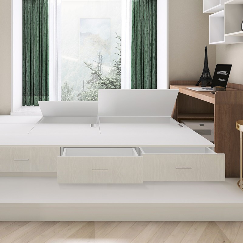 Shangpin Home Delivery Tatami Bed Customization Modern Simple Multifunctional Bed Storage Can Be Matched With Mattress Full House Customization of Furniture Deposit (Non-Commodity Price)