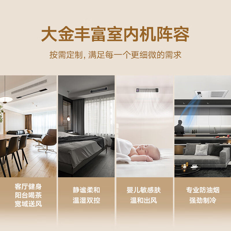 Daikin (DAIKIN) central air-conditioning one-to-three, one-to-four, one-to-five customized plan Air conditioning, floor heating and fresh air three-in-one system P+/N+/B+ series multi-connection household first-level energy efficiency 0 yuan reservation customized air-conditioning plan