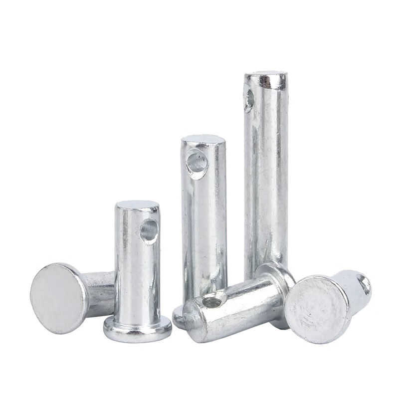 Creaby galvanized GB882 pin flat head with hole pin pin cylindrical pin positioning pin M8x90 10 sets white zinc plated