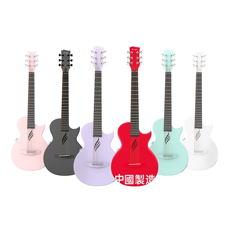 Enya NOVA GO mini smart carbon fiber travel folk electric guitar for men and women for beginners 35 inches space black acoustic model