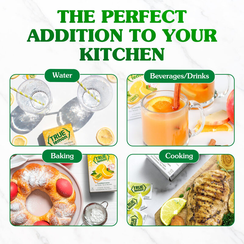 True Citrus Sugar-Free Instant Lemon Juice Powder 0.03 oz 500 Pack