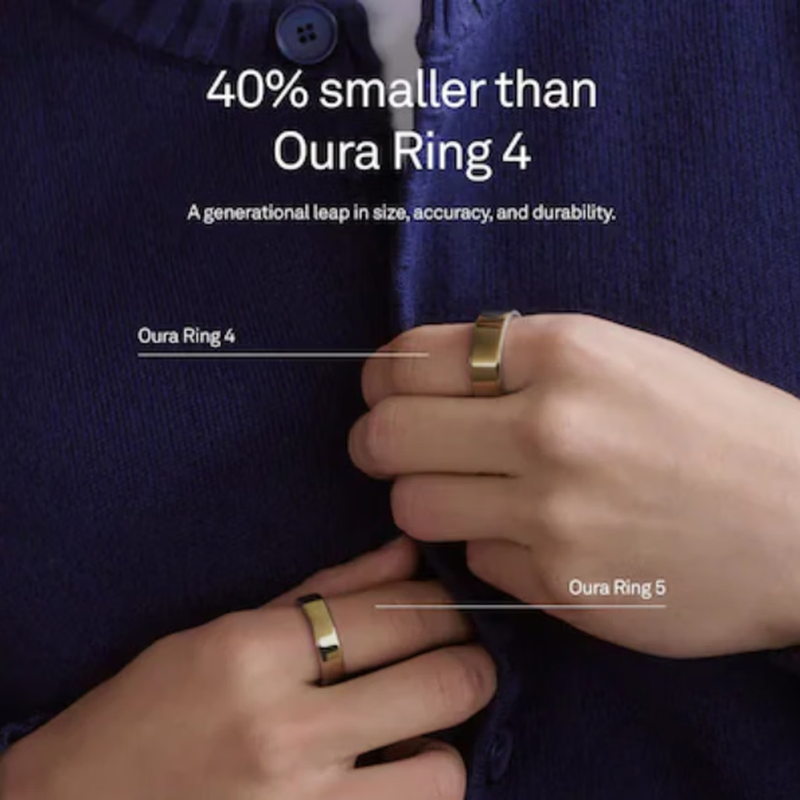 OURARing 5 smart ring, the same style as Wang Hong, smart wearable black technology, sleep and health birthday gift, bright silver 12 parts in stock, please contact customer service before placing an order