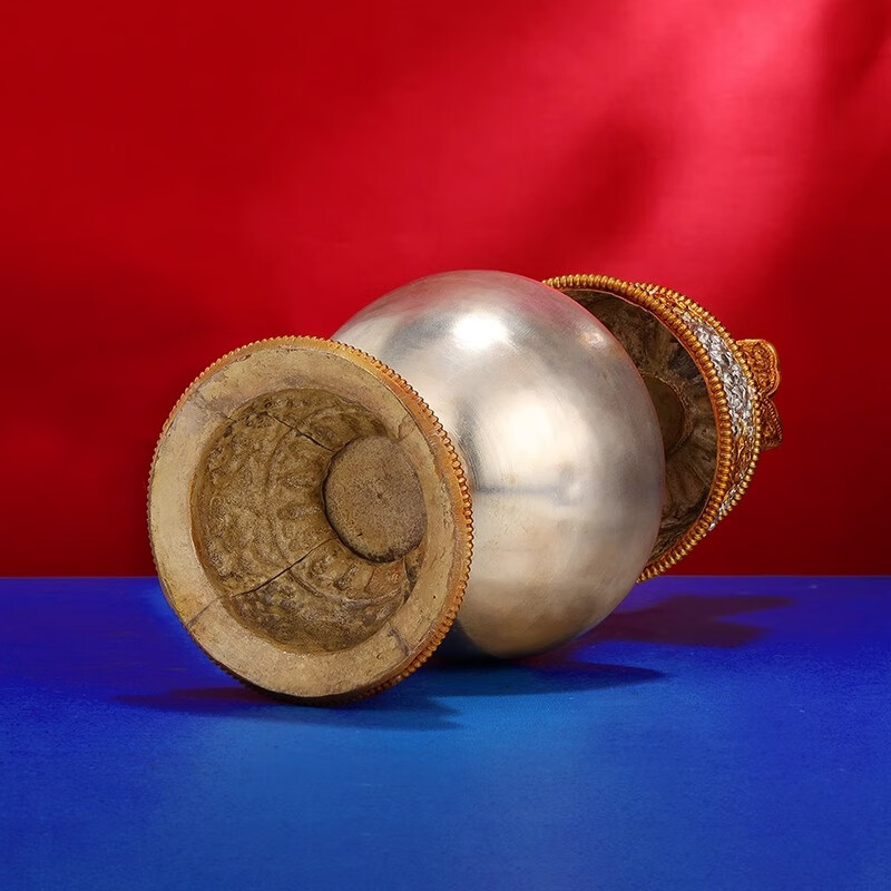 Nepalese copper gilt silver spoutless Bemba pot Wenba pot water purification kettle Tibetan style home supplies water purification bottle Type A 1ml