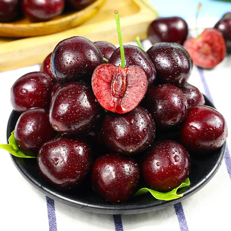 Spot Meizao cherry large cherry fresh Chilean imported cherry fruit seasonal gift box for pregnant women 1500g (net weight) large fruit J26-28mm