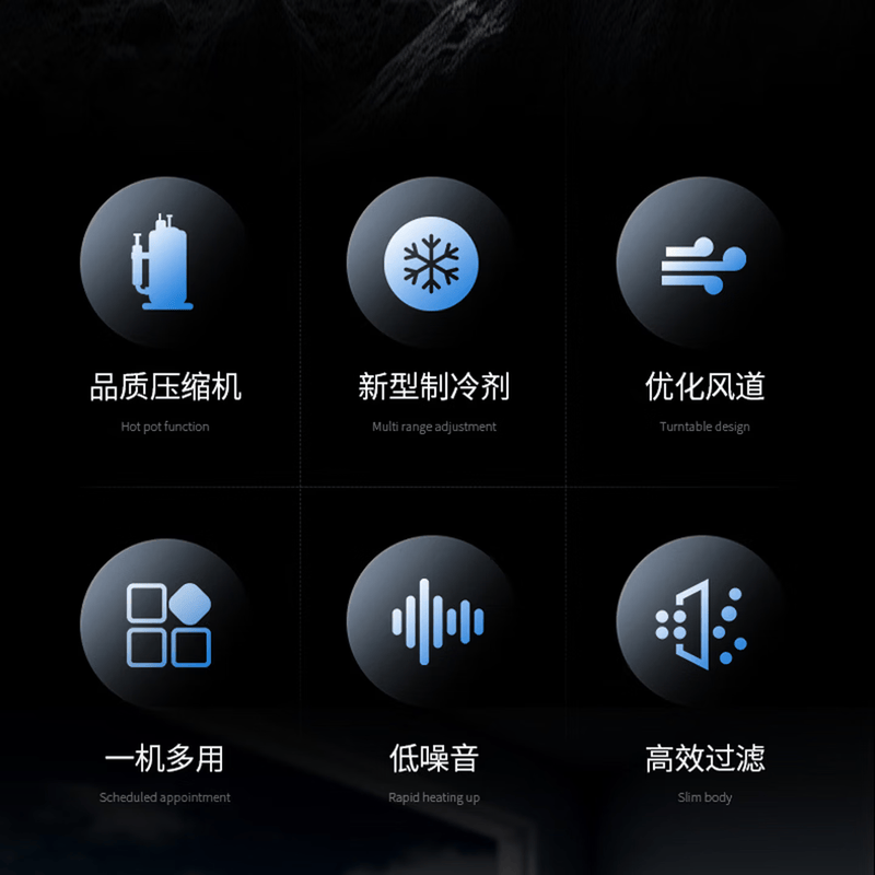 Meiling mobile air conditioner electric fan single cooling and heating type air conditioner cold fan all-in-one machine no need for outdoor unit no drainage no need to install small air conditioner movable air conditioner living room rental room to relieve summer heat artifact large 1P single cooling suitable for 0-18 square meters