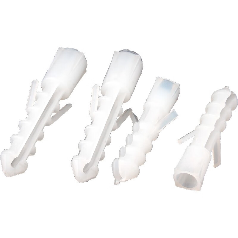 Guwanji plastic expansion tube white nylon fish-shaped rubber plug expansion screw rubber particle expansion bolt anchor wall expansion plug national standard 100 pieces white M6 100 pieces