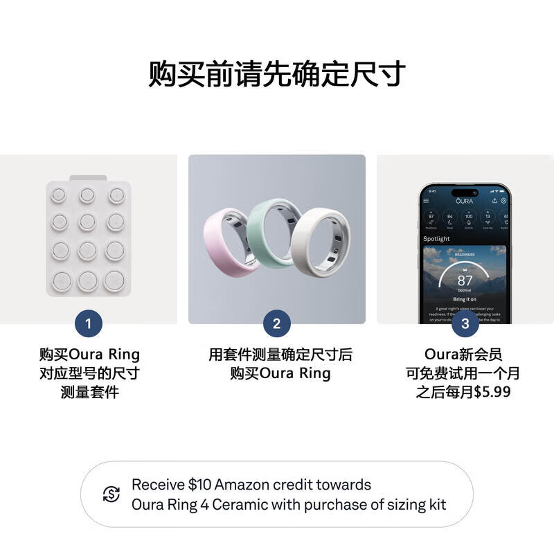 OURARing 5 Wang Hong's same style smart ring sleep monitoring health tracking heart rate temperature exercise recovery ring oura ring bright silver 6