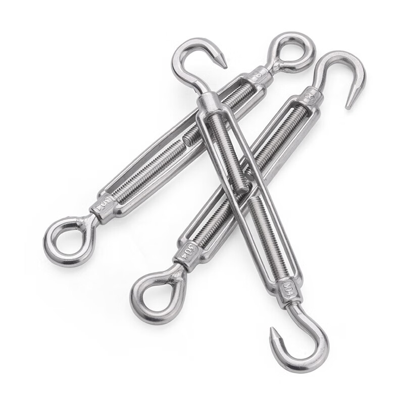 JINGGONG 304 stainless steel turnbuckle screw tensioner wire rope tightener rope tightener turnbuckle bolt M6 (OC type)