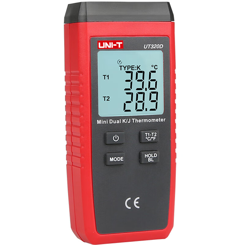 UNI-T UT320D dual-channel thermometer thermometer automatic range small portable industrial digital temperature measurement