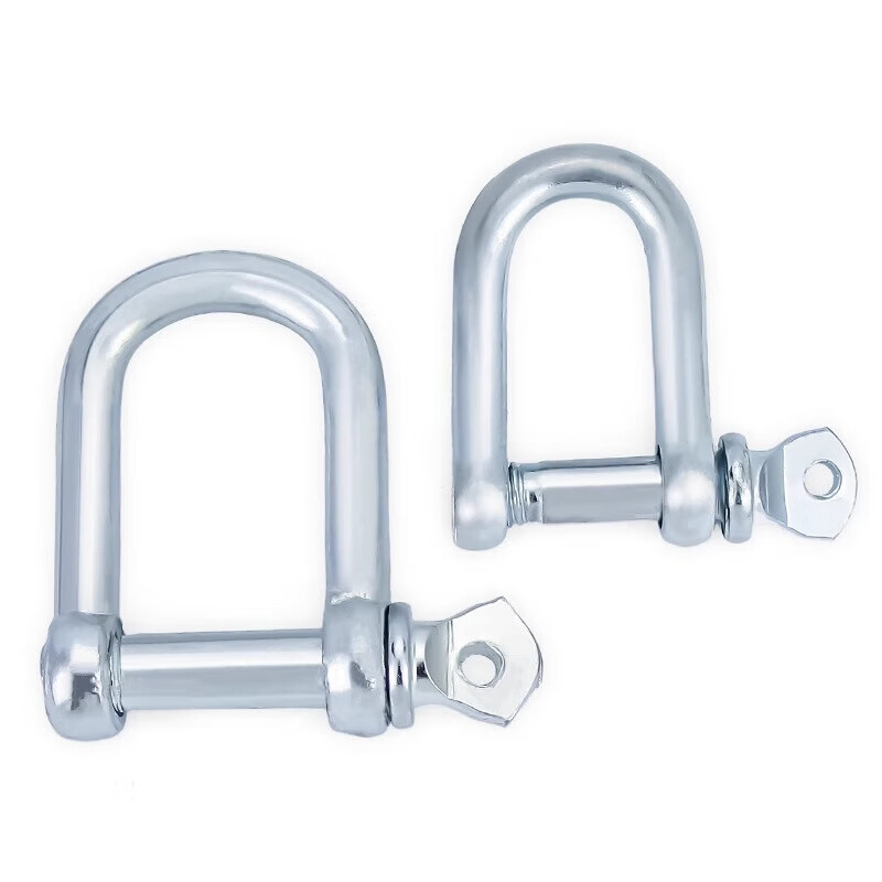 Jinchao national standard galvanized D-shaped bow shackle u-ring 304 stainless steel lifting shackle connection port lifting lug galvanized national standard D buckle M16 (load bearing 0.8 tons) 1 piece