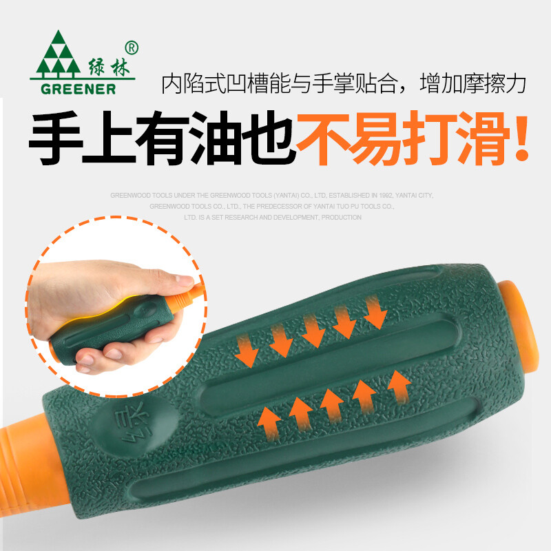 GREENER Color Strip Handle Screwdriver Cross Strong Magnetic Color Handle Slotted Screwdriver Driver Universal Hardware Screwdriver 3*75mm Cross