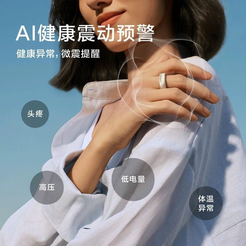 SHIN RI CHONGngConnGen3 Smart Ring Blood Pressure Assessment Sleep Monitoring Smart Ring Heart Rate Blood Oxygen 14 Days Battery Life Future Silver No. 9 19.70mm