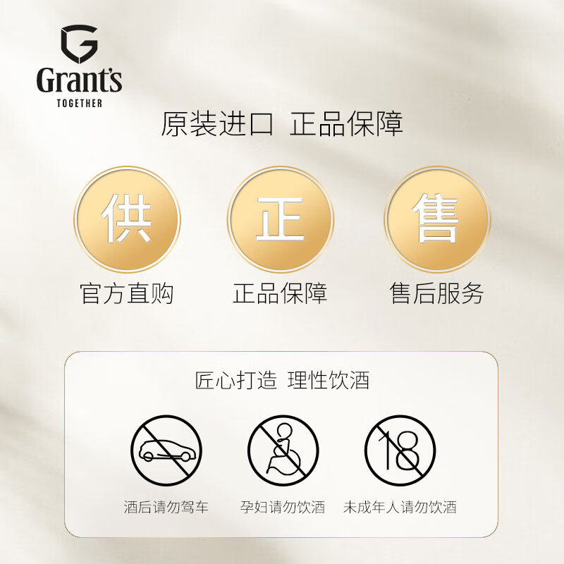 GRANT S Scotch Blended Whiskey 700ml Three Barrels Aged New Year Gift