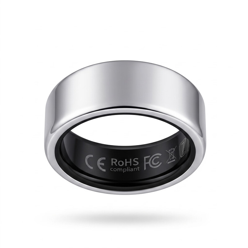 CE-LINKHenHalo smart ring, can monitor 128 kinds of sports such as sleep, heart rate, blood oxygen, heart rate variability, stress, menstrual cycle, running, etc. Warm white light silver 10