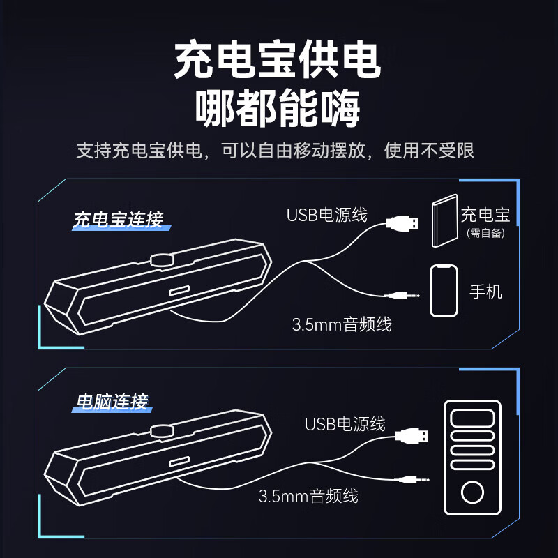 HAVIT (HAVIT) 200,000 positive reviews Computer audio speaker desktop desktop home notebook host usb wired strip online class mini subwoofer external speaker M19 white