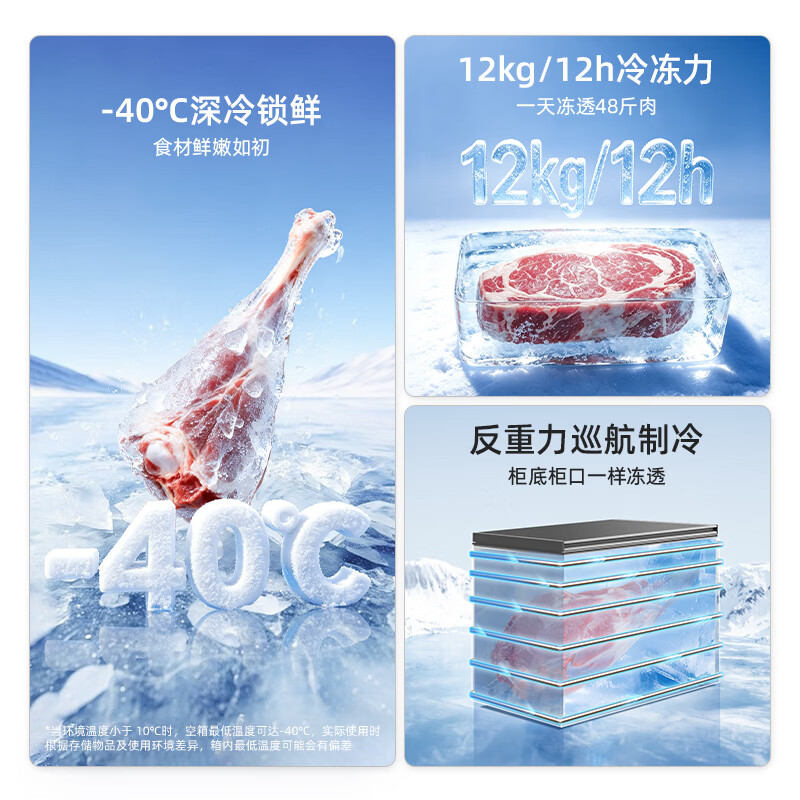 Meiling 300L single temperature freezer household freezer frost reduction frequency conversion-40C quick freezing electronic temperature control refrigeration and freezing new national standard first level energy efficiency BC/BD-300DTPC1 national subsidy