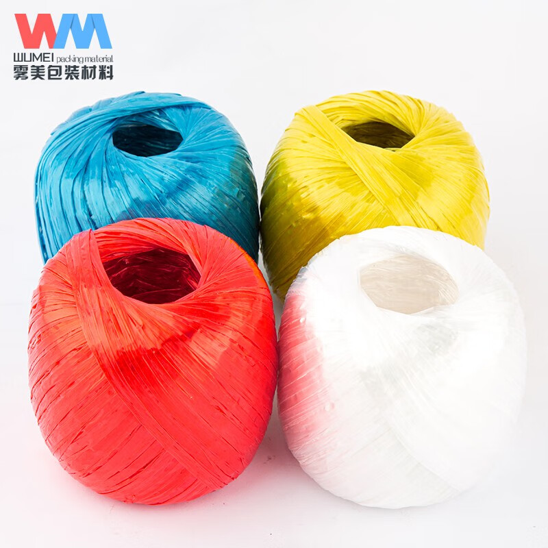 Wumei Large Roll 100 Meters Plastic Tear Rope Plastic Packing Rope Bundling Rope Packaging Rope Plastic Rope Strapping Tape Nylon Rope Bundling Rope Blue (150g)
