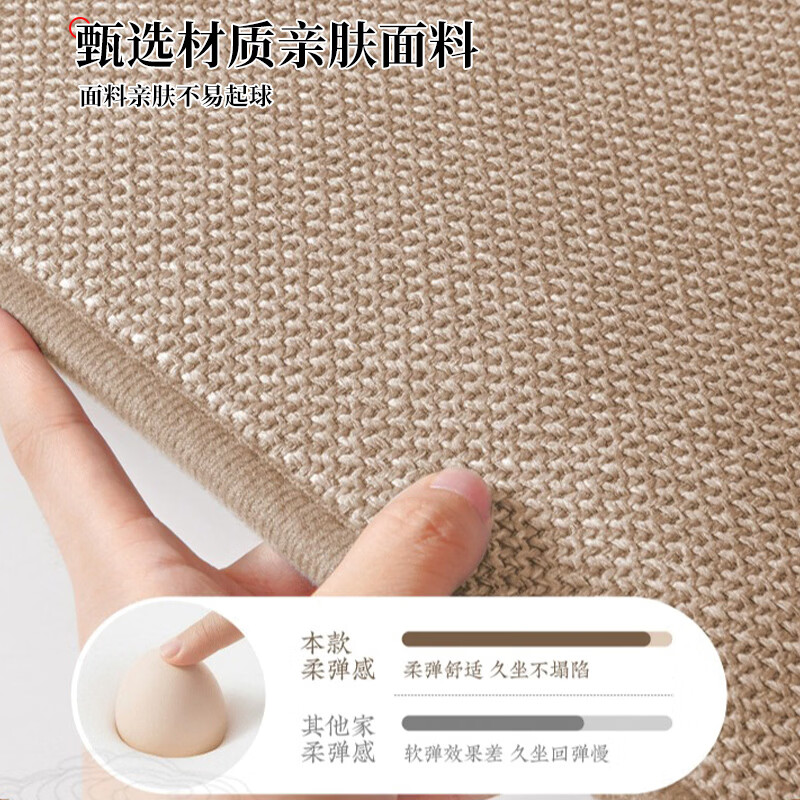 Di Zhuoyi New Chinese Style Linen Bay Window Mat Window Sill Mat Four Seasons High-end 2026 New Balcony Mat Customized Salima Memory Foam Bay Window Mat-2.5cm Thick Fuyan Wanshi Ruyi 80cm*210cm