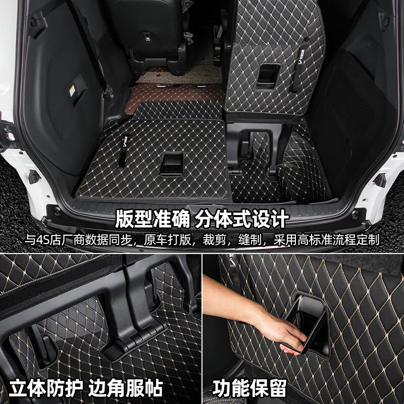 Litian is suitable for Toyota 21-25 Senna trunk pads and trunk pads, special domestic Senna accessories for modification and decoration, Grevia rear compartment pads, saddle brown models, and backrests