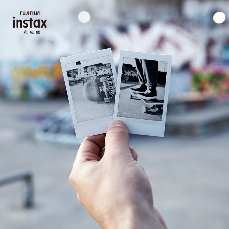 INSTAX Fuji instant mini photo paper, 10 black and white photos (applicable to mini7+/9/11/40/90/LiPlay/EVO/hellokitty/Link2)