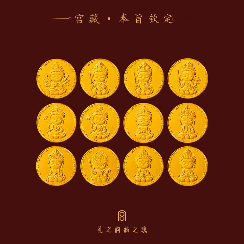 Palace Collection Palace Collection, Zodiac Guardian by Order, Pure Gold 9999 Solid Investment Gold Nugget, Twelve Zodiac Guardian Gift, Zodiac Guardian Monkey 1