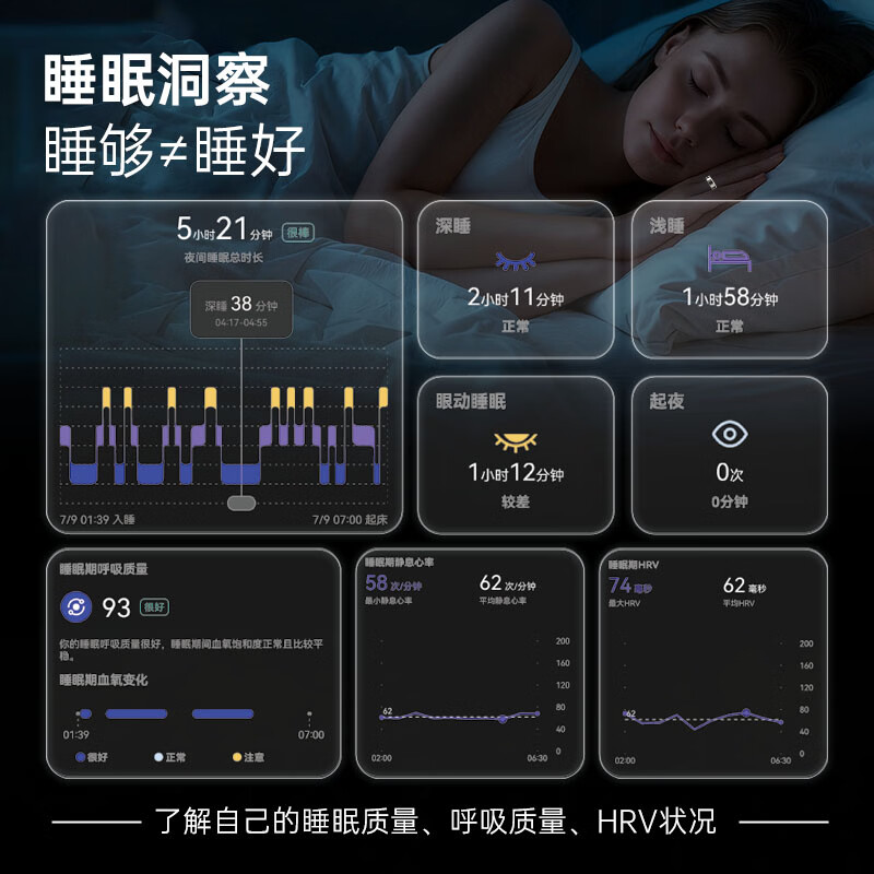 Lotus Purple Star LotusRing Smart Ring AI Health Monitoring Vibration Reminder Sleep Insight Sports Tracking Vibration Touch Interaction for Incoming Calls Smart Ring Black No. 8