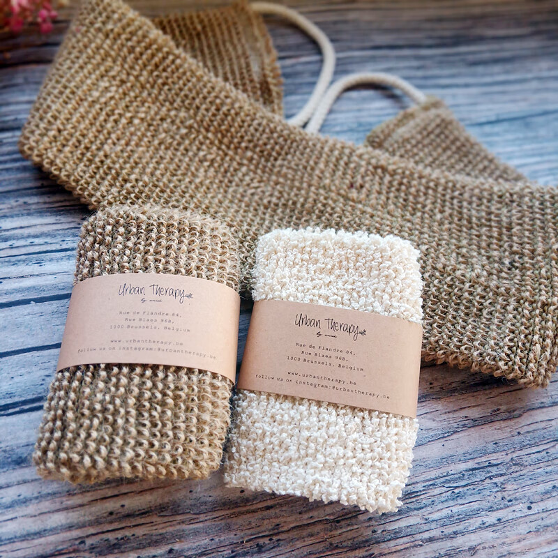 Mengma sisal dotted linen cotton bath towel, bathing gloves, pull back strip, rub back, remove grease, clean skin and blisters, 2 Mengma gloves