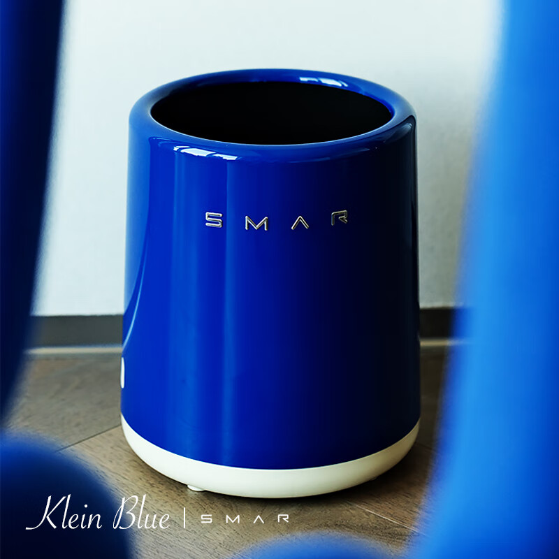 Lazy space simple retro trash can household large capacity open living room bedroom trash can paper basket bathroom trash can retro bucket cream color