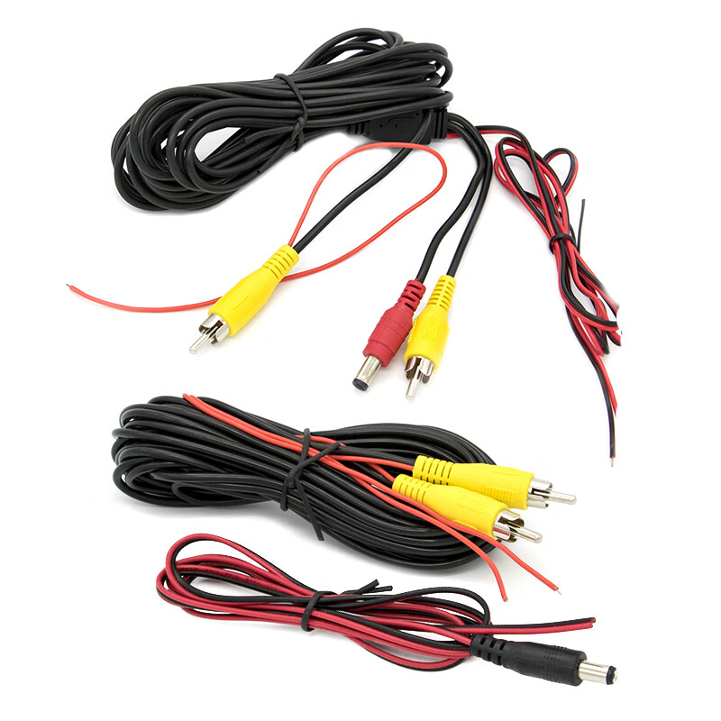 Reversing image HD camera navigation cable universal Lotus head extension cable power supply video integrated cable Custar rear sight