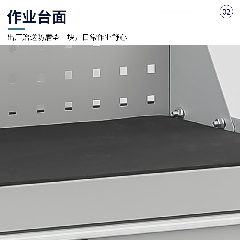 Huizhen mobile tool cabinet workshop with locking iron cabinet wheeled tool cart trolley hardware parts cabinet two drawers with hanging plate gray HM519