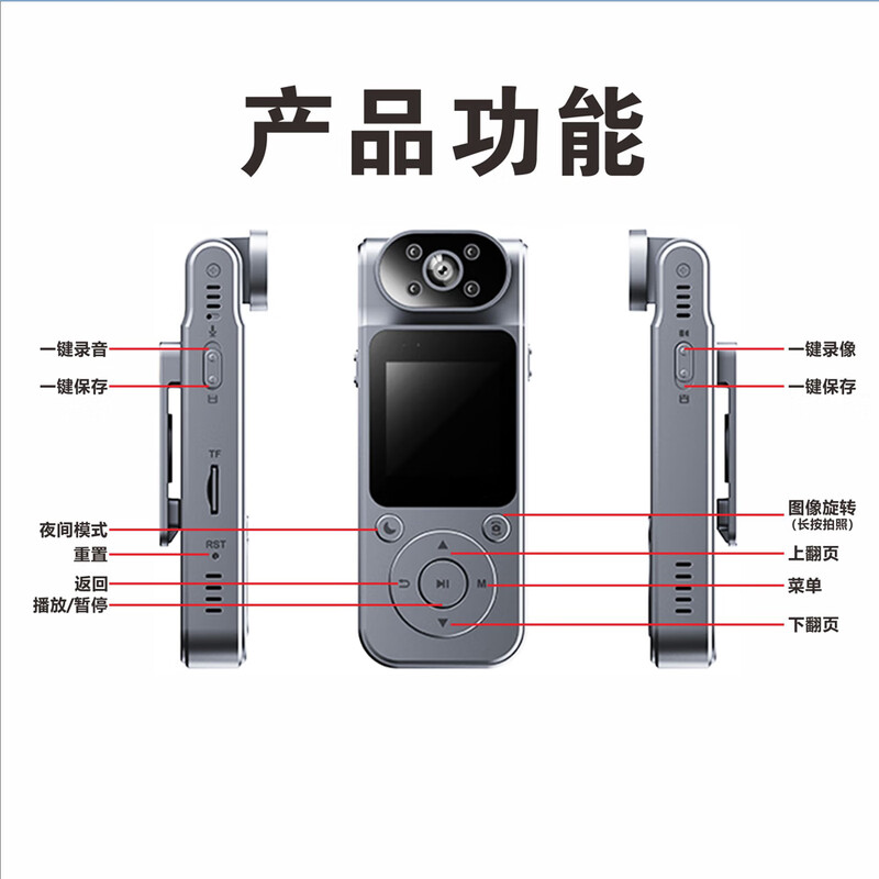 Qianli's new 4K ultra-high-definition camera with screen, conference recorder, riding video recorder, wearable magnetic back clip camera, portable interview driver, takeaway pocket artifact L19 flagship new product without memory