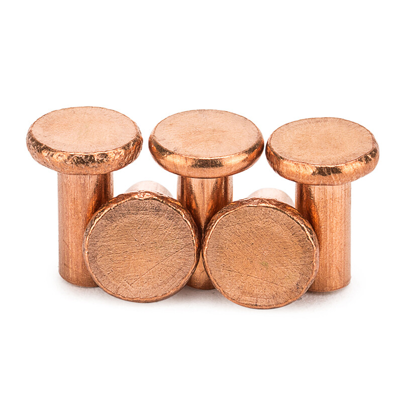 Jinggong M6M8 GB109 copper flat head solid rivet full copper solid copper rivet flat head rivet copper rivet 7L 6*8 5 pieces