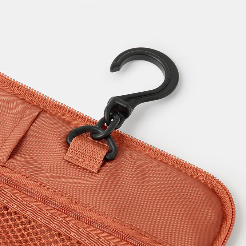 MUJI polyester fiber hanging storage bag with small bag orange