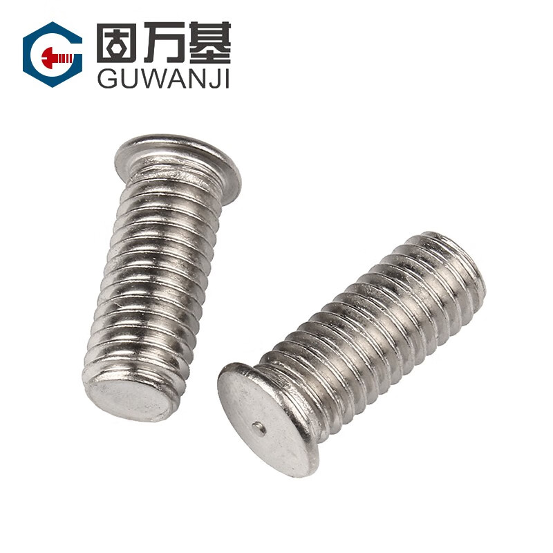 Guwanji 304 stainless steel welding screws, spot welding screws, implant welding nails, welding studs, bolts, screws, spot welding posts, M10x25 10 pieces, 304 material